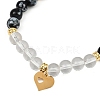 3Pcs 3 Colors 304 Stainless Steel Charm Bracelets BJEW-JB12049-5
