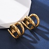 Triple C-Shaped 304 Stainless Steel Cuff Earrings EJEW-A131-04D-G-1