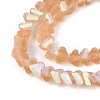 Frosted Transparent Glass Beads Strands GLAA-N054-4mm-04-3