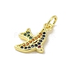 Real 18K Gold Plated Brass Pave Cubic Zirconia Pendants KK-M283-04A-02-2