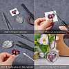 DIY Heart & Flat Round Necklace Making Kit DIY-SZ0007-31-2