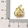 Rack Plating Brass Micro Pave Cubic Zirconia Charms KK-I720-09G-3