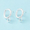 304 Stainless Steel Stud Earring Findings X-STAS-P308-02A-S-2