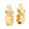 304 Stainless Steel Rhinestone Pendants RB-CBA02E8-04G-2