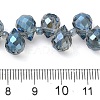 Electroplate Glass Beads Strands X-EGLA-D030-17L-5