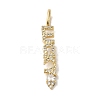 Brass Micro Pave Cubic Zirconia Pendants KK-C058-13G-1