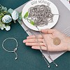 Brass European Style Bracelet Making MAK-SC0001-09-3