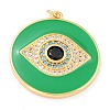 Real 18K Gold Plated Brass Micro Pave Cubic Zirconia Pendants ZIRC-L100-084G-02-2