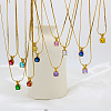 Real 18K Gold Plated 201 Stainless Steel Pendant Necklaces CP2918-10-2