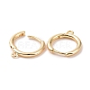Brass Huggie Hoop Earrings Finding KK-D063-05LG-2