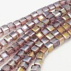 Electroplate Glass Beads Strands EGLA-D018-6x6mm-81-1