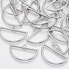 Alloy Open Back Bezel Big Pendants PALLOY-S132-002-2