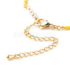 Imitation Pearl & Glass Seed Beaded Chain Bracelet for Women BJEW-JB07741-5