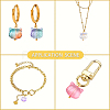 10Pcs Glass Pendants PALLOY-YW00061-01-6