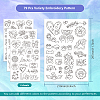 4 Sheets 11.6x8.2 Inch Stick and Stitch Embroidery Patterns DIY-WH0455-065-2