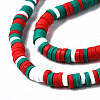 Handmade Polymer Clay Beads Strands CLAY-R089-4mm-091-2