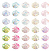 100Pcs 10 Colors Electroplated Transparent Glass Beads Strands GLAA-TA0003-83-3