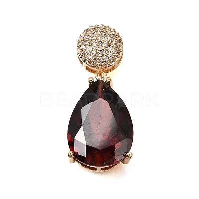 Brass Pave Cubic Zirconia Pendants KK-N290-33G-01-1