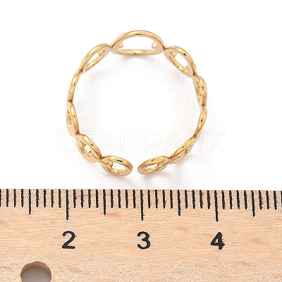 Ion Plating(IP) Adjustable 304 Stainless Steel Finger Rings X-RJEW-L102-05G-1