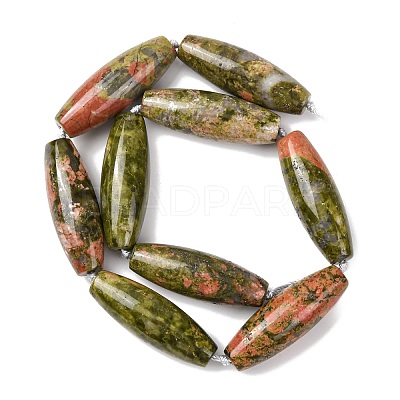 Natural Unakite Beads Strands G-L654-G13-01-1