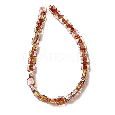 Handmade Gold Foil and Silver Foil Lampwork Beads FOIL-C001-01A-02-1