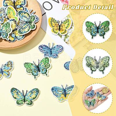 16Pcs 8 Styles Polyester Iron on Clothing Patches PATC-CJ0001-05-1
