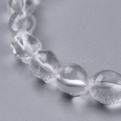 Natural Quartz Crystal Bead Stretch Bracelets BJEW-K213-28-1