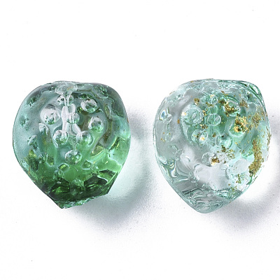 Transparent Spray Painted Glass Beads GLAA-R215-01-B07-1