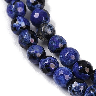 Natural Fire Crackle Agate Beads Strands G-C082-A01-32-1