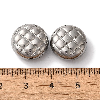 Tarnish Resistant 304 Stainless Steel Waffle Beads STAS-I305-201P-1