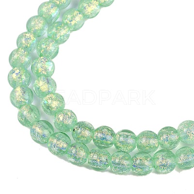 Handmade Foil Lampwork Beads Strands FOIL-K003-06B-06-1
