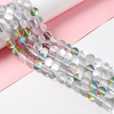Synthetic Moonstone Beads Strands G-E573-01C-14-1