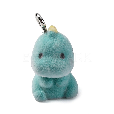 Flocky Resin Pendants FIND-S001-08E-1