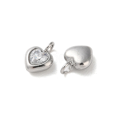 High Polished 304 Stainless Steel Micro Pave Cubic Zirconia Pendants STAS-L022-396B-P-1