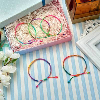 Braided Nylon Thread Cord Bracelets BJEW-SW00049-01-1