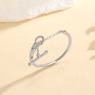 OT Clasp 925 Sterling Silver Adjustable Finger Rings for Women FS-WGF9FBF-01-1