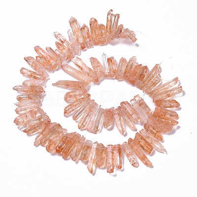 Natural Crackle Quartz Crystal Dyed Beads Strands G-I345-05H-1