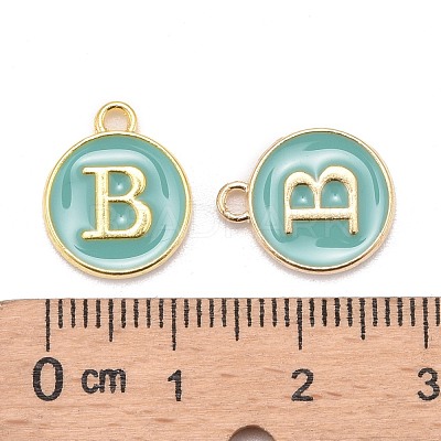 Golden Plated Alloy Enamel Charms ENAM-S118-05B-1