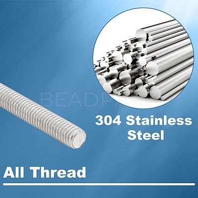 304 Stainless Steel M5 Full Screw Threaded Rod FIND-WH0290-51P-1