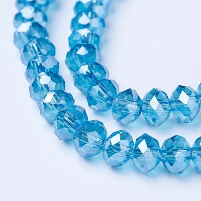 Electroplate Glass Beads Strands EGLA-A034-T4mm-A13-1