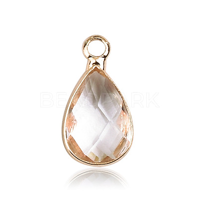 Faceted Glass Pendants FIND-WH0097-40D-G-1