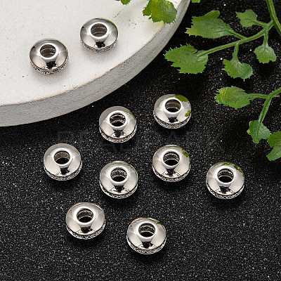 Brass Micro Pave Cubic Zirconia Beads LS-ZIRC-F001-121P-1