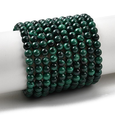Natural Malachite Beads Strands G-A293-B03-4mm-1