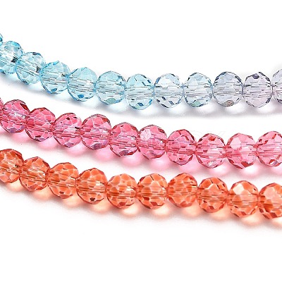 Transparent Painted Glass Beads Strands DGLA-A034-T4mm-A11-1