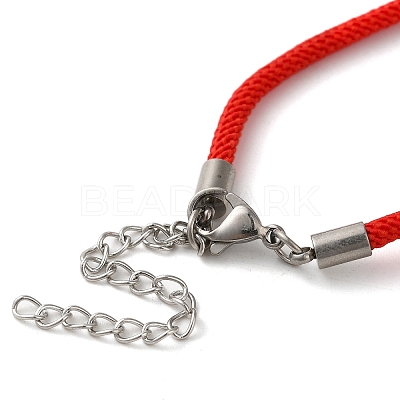 Milan Cord & 202 Stainless Steel Bracelets Making MAK-H004-01A-P02-1