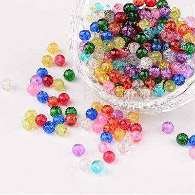 Mixed Crackle Glass Beads X-CCG-Q001-4mm-M-1