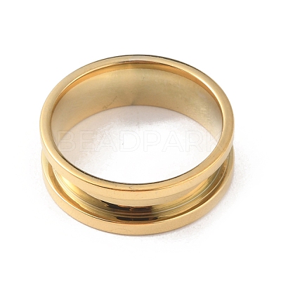 201 Stainless Steel Grooved Finger Ring RJEW-WH0004-32E-G-1