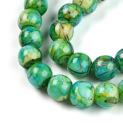 Baking Paint Glass Beads X1-DGLA-N003-8mm-B04-1