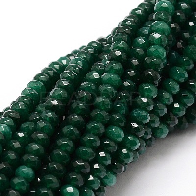 Dyed Natural Malaysia Jade Rondelle Beads Strands G-E316-2x4mm-05-1