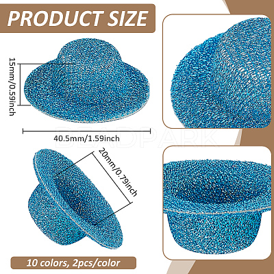 20Pcs 10 Colors EVA Round Fascinator Hat Base DIY-BC0015-78-1